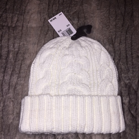NWT New Michael Kors Chunky Knit Hat Off White - Picture 2 of 3
